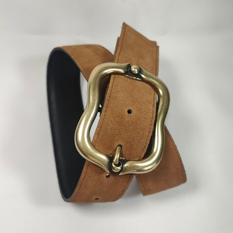 Ceinture reversible femme Noir / Havane